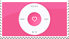 pink ipod player with a glowing heart
